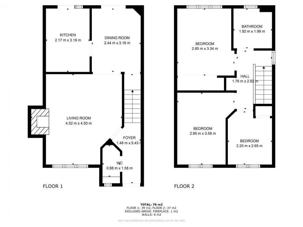 Floorplan for Woodville Court, Broxburn, EH52
