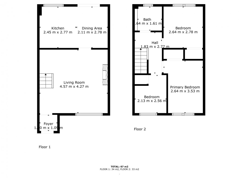 Floorplan for Clayknowes Way, Musselburgh, EH21