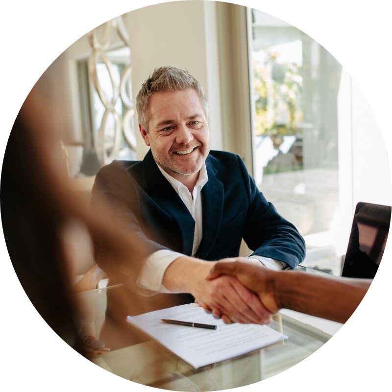 a sales negotiator agreeing a purchase with knightbain estate agent in broxburn