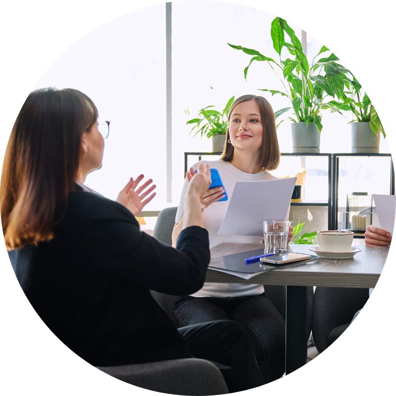 a sales negotiator discussing a home purchase with a buyer on behalf of knightbain estate agent in broxburn